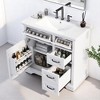 Mshliw 36 Inch Bathroom Vanity with Sink, Freestanding Cabinet with 2 Tip-Out Drawers, Soft Close Door, Ceramic Top - 2 of 4