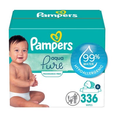 Image of Pampers Aqua Pure Sensitive Baby Wipes - 336ct