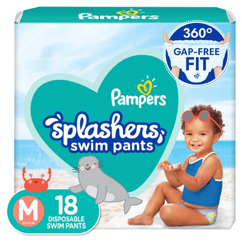 Pampers Splashers Disposable Swim Pants Jumbo Pack - M - 18ct : Target