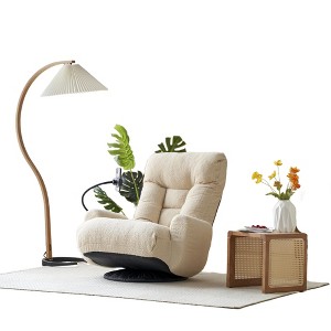 TiramisuBest Adjustable 360 Swivel Leisure Chair, Gray Recliner Sofa Chair for Gaming, Living Room & Lounge - 1 of 4