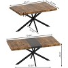 XIYUYE Dining Table Retro Rectangular Stretch Dining Table with Storage Box for Kitchen - 2 of 4