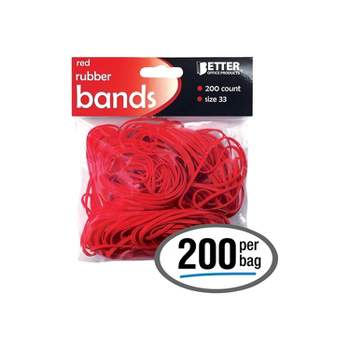 PlasticMill Rubber Bands - #33 Size - Red Rubberbands - 2LB/1000 Count