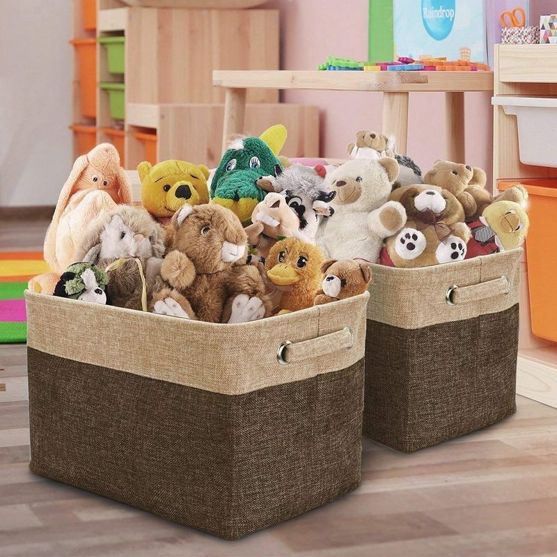 Sorbus Fabric Cubby Organizer - Large Sturdy Foldable Storage Bins with Handles - Lightweight and durable (3 Pack), 3 of 8