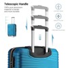 20 Inch Luggage Suitcases with Spinner Wheels Expandable Hardside Luggage Lightweight Suitcase,20" Checked Luggage Blue - 4 of 4