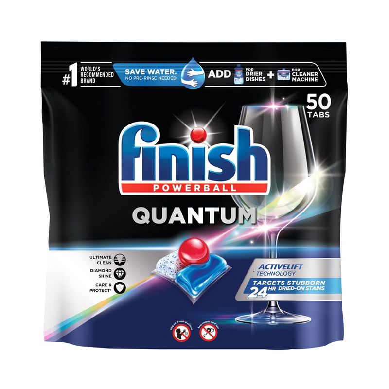 Finish Quantum Ultimate Clean & Shine Dishwasher Detergent Tablets, 1 of 8