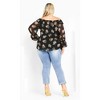 Women's Plus Size Anais Top - black | CITY CHIC - image 4 of 4