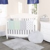 EVERYDAY KIDS 4-Pack Flannel Receiving Blankets – Soft Swaddle Set for Newborns with Fluffy Clouds, Stars, Solid Prints - 2 of 4