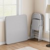 Folding Table, 33.6 Inch Folding Card Table, Portable Square Folding Table with PU Soft Cushion,  Metal Foldable Table Suitable - 3 of 4