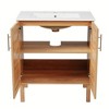 Ridstar 30 in. W Brown Bathroom Storage Cabinet with 2 Soft-Close Doors and Large Storage Space - 3 of 4