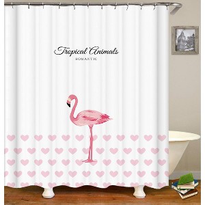 Tropical Animals Shower Curtains for Bathroom Waterproof Fabric Bath Curtain Durable Soft Stylish Bathroom Decor 72x72 Inch - 1 of 1