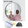 Wall Mount Matte Black Rectangle Bathroom Vanity Mirror for Bathroom, Over Sink, Vanity, Entryway, Hangs Horizontally/Vertically - 4 of 4