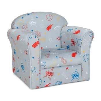Tangkula Kids Sofa Toddler Upholstered Armrest Chair w/Solid Wooden Frame Gray