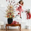 3FT Pre-lit Artificial Snow Frosted Mini Tabletop Christmas Tree with Warm White Lights & PE Branch Tips for Holiday Decoration - 3 of 4