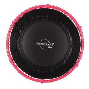 JumpSport 350 PRO Fitness Trampoline, Cardio Workout, No-Tip Arched Legs Home Gym Equipment with Adjustable Bungees & 60 Day Trial Video, 39", Pink - 1 of 4