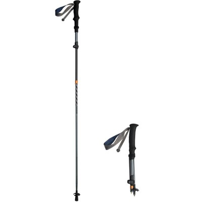 Naturehike 1pc Carbon Fiber Trekking Poles,Ultralight Foldable Hiking Poles,Adjustable 115-135cm,EVA Grip,Tungsten Tip,Hiking&Mountaineering Gear,Gray