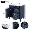 Tramull Modern Bathroom Vanity with Sink Top, 2 Drawers & Tip-Out Tray, Storage Cabinet with Soft-Close Doors - 2 of 4