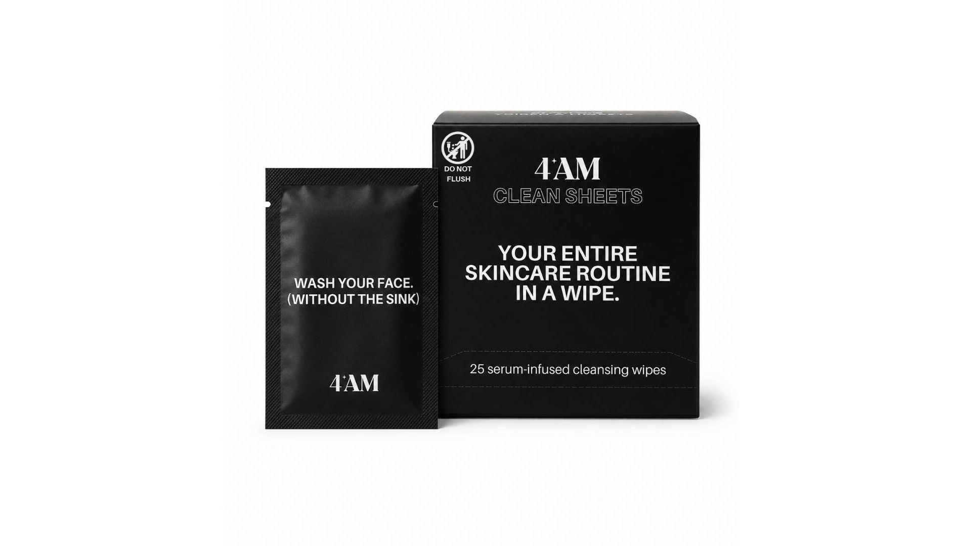 4AM Clean Sheets Facial Cleansing Skincare Wipes - Fragrance-Free