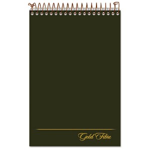 Ampad Gold Fibre Steno Pads Gregg Rule Green/Gold Cover 6" x 9" 100 Sheets - 1 of 4