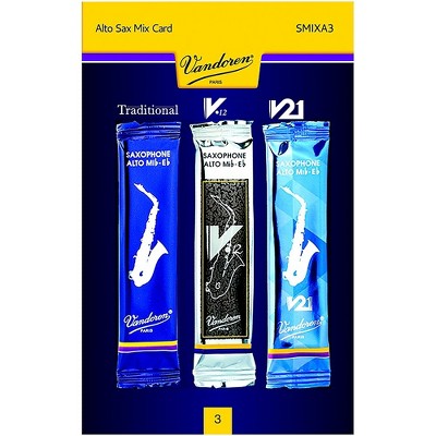 Vandoren Alto Saxophone Mix Card; Includes 1 Each Traditional, V12 And ...