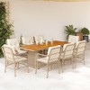 vidaXL Garden Dining Set Beige Poly Rattan Large UV-resistant materials - 2 of 4