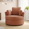 SEVOBAL Oversized Round Chair Lounge Chaise Indoor Sleep Sofa Couch Bed Fluffy Boneless for Reading Living Room No Assembe, Orange, 42.1"*42.1"*34.2" - 2 of 4