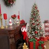 7 1/2' Feel Real® Snowy Poechmann Fir Hinged Tree with Warm White LED Lights - 4 of 4