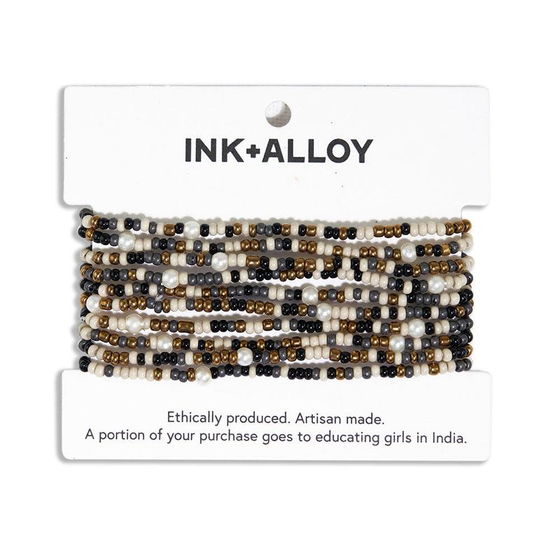 Ink+Alloy Sage 10 Stranded Beaded Stackable Stretch Bracelets, 3 of 6