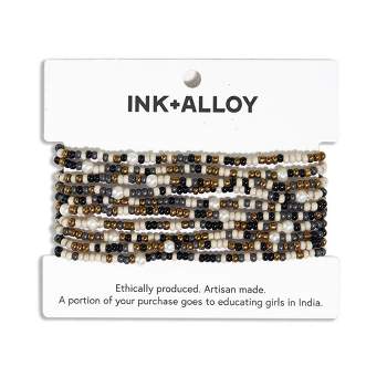 Ink+Alloy Sage 10 Stranded Beaded Stackable Stretch Bracelets