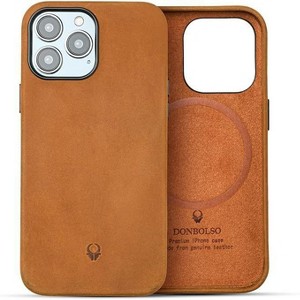 DONBOLSO Leather Case for iPhone 13 Pro Max, Brown - 1 of 4