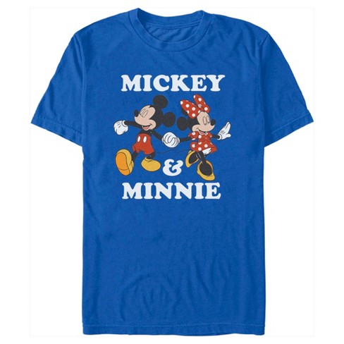 Men's Mickey & Friends Mickey & Minnie Couple T-shirt - Royal Blue ...