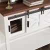 Jojoka 47.2 Inch Console Table with Sliding Barn Doors, Adjustable Shelves & Open Storage for Entryway Living Room Kitchen - 4 of 4
