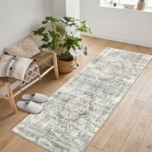 Washable Non-Slip Vintage Carpet, Foldable Indoor Carpet, Super Soft Vintage Dimpled Carpet For Living Room, Bedroom, Game Room, Dorm Room - 1 of 4