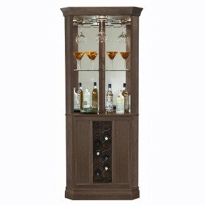 Howard Miller 690045 Howard Miller Piedmont Iv Corner Wine Cabinet 690045 Aged Auburn - 1 of 2