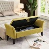 NicBex Modern 51.5" Velvet Fabric Storage Bench with Curved Arms for Bedroom and Living Room - 4 of 4