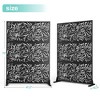 TUYOHW Metal Privacy Screen Outdoor, Decorative Privacy Panels, Freestanding Privacy Screen for Patio, Garden, Pool (White Square) - 2 of 4