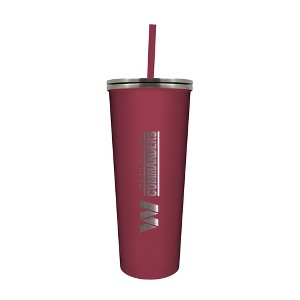NFL Washington Commaders 24oz Skinny Tumbler with Straw - 1 of 4