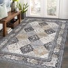 Area Rug Washable Rug Vintage Bohemian Rug Low-Pile Indoor Moroccan Carpet, Ultra Soft Area Rugs for Bedroom Living Room Dining Room - 2 of 4