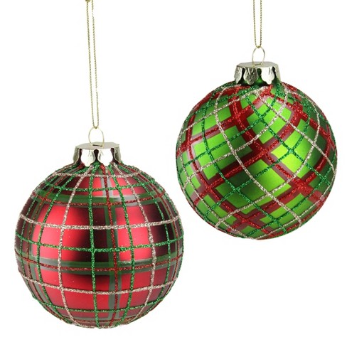 28ct Red Glass Matte Christmas Ball Ornaments 2 (50mm)