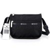 Paaaawaters Fashionable Nylon Small Square Crossbody Bag with Double Zipper Pockets Black - 2 of 2
