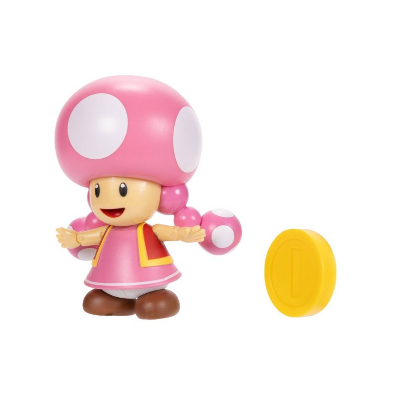 Nintendo Super Mario Toadette with Coin 4&#34; Figure, 3 of 6