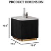 Sapphtopaz Modern Coffee Table with Marble Top & Gold Stainless Steel Base Square End Table with Groove Coffee Bar Home Decor for Living Room - 4 of 4