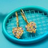 Ross-Simons 1.30 ct. t.w. Multicolored Sapphire Heart Drop Earrings in 18kt Gold Over Sterling - 3 of 4