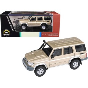 2014 Toyota Land Cruiser 76 Vintage Gold Metallic 1/64 Diecast Model Car by Paragon Models - 1 of 4