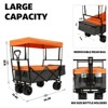 RISOKEYS Foldable Utility Cart,with Canopy & Mosquito Net,480Lbs Capacity with 7x4 All-Terrain Wheels,Adjustable Handle for Camping,Beach - 3 of 4