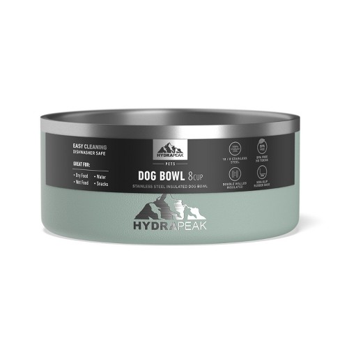 Hydrapeak Non Slip Stainless Steel Dog Bowl 8 Cup Teal