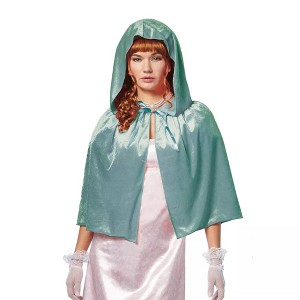 Costume Culture by Franco LLC Regency Capelet Adult Costume Accessory | Teal - 1 of 4