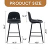 Linen Fabric Bar Chair Set - Two Pieces, Stable Comfort.Thoughtful Design of Rounded Backrest - Leovsnove - 4 of 4