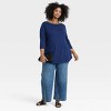 Women's Slim Fit 3/4 Sleeve Boat Neck T-Shirt - Ava & Viv™ - image 3 of 3