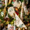 15'L Sullivans Christmas Tan Christmas Tree Ribbon, Brown - 3 of 3