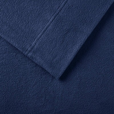 Navy Full Micro Fleece Sheet Set with Pillowcases